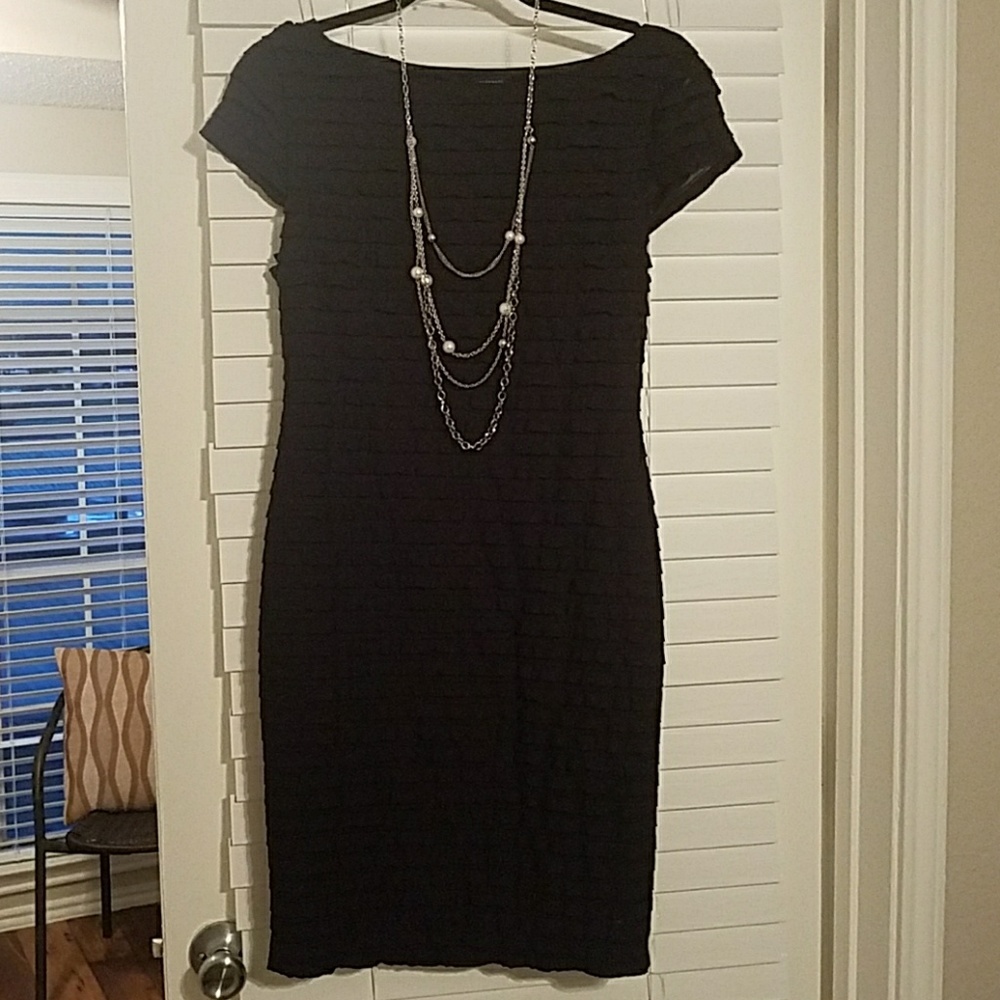 Little Black Dress Stretch with Ruffles